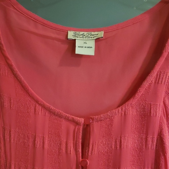 NWOT Lucky Brand XL coral tank - Picture 2 of 5